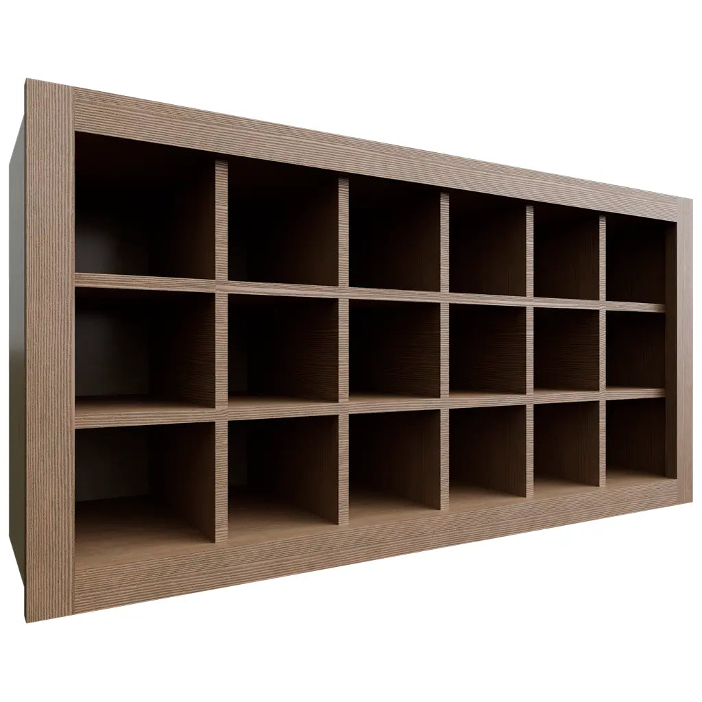 WR3618 ( Wall | Wine Rack - 36"W X 18"H X 12"D ) | Canyon Oak