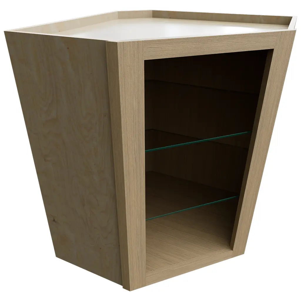 NDWDC2430 ( Wall Corner | Diagonal No Door Cabinet - 24"W X 30"H X 24"D ) | Desert Oak
