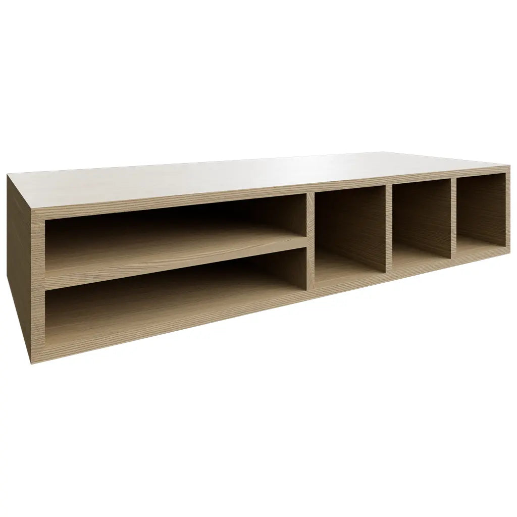 WO306 (Pared | Estante organizador - 76 cm de ancho x 15 cm de alto x 30 cm de profundidad) | Roble desierto
