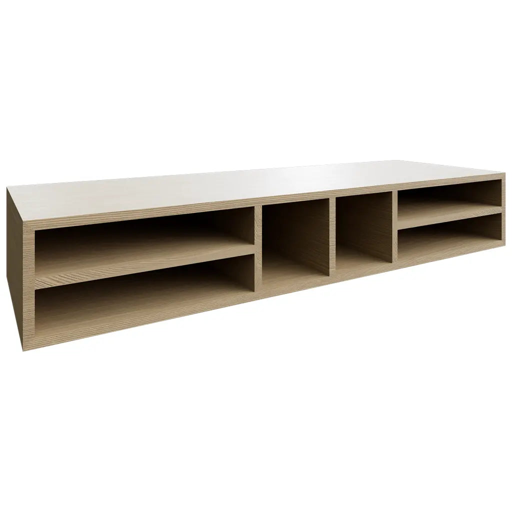 WO366 (Pared | Estante organizador - 76 cm de ancho x 15 cm de alto x 30 cm de profundidad) | Roble desierto