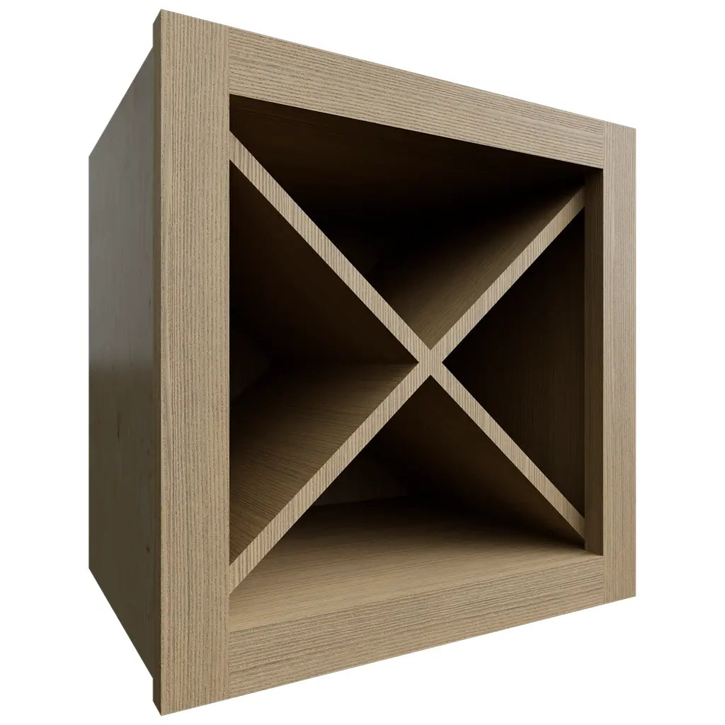 WR15X15 (Pared | Botellero - 38 cm de ancho x 38 cm de alto x 30 cm de profundidad) | Roble del desierto