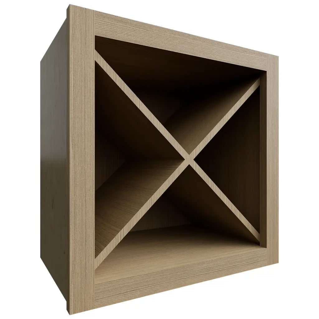 WR18X18 (Pared | Botellero - 45 cm de ancho x 45 cm de alto x 30 cm de profundidad) | Roble desierto