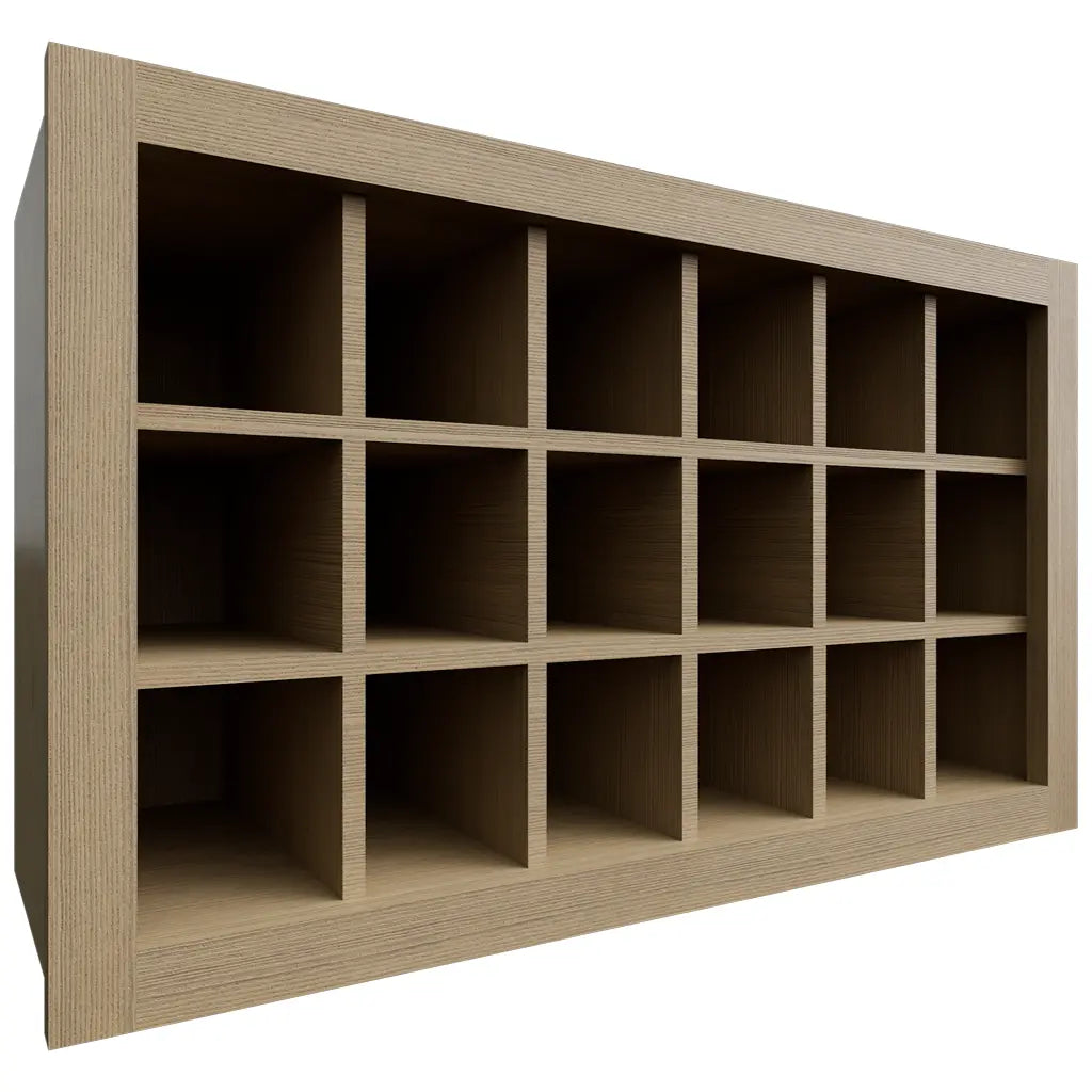 WR3018 (Pared | Botellero - 76 cm de ancho x 45 cm de alto x 30 cm de profundidad) | Roble desierto