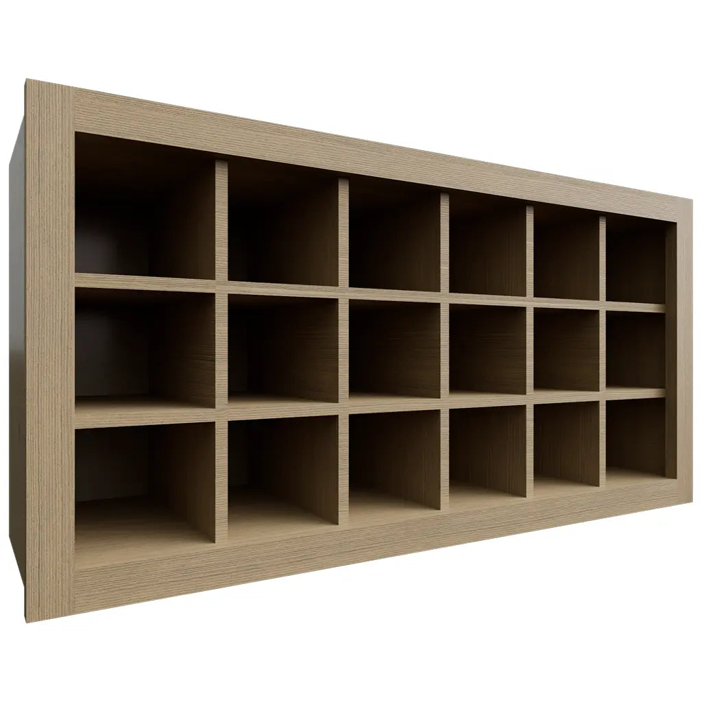 WR3618 (Pared | Botellero - 91 cm de ancho x 45 cm de alto x 30 cm de profundidad) | Roble del desierto