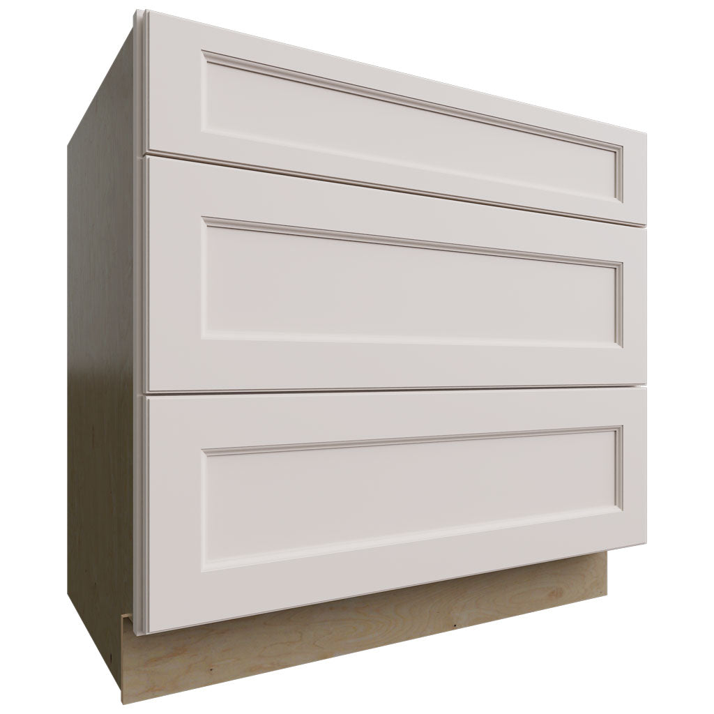 DB36 - Base - 3 Drawers Cabinet - 36 W X 34-1 2 H X 24 D - Fusion Dove