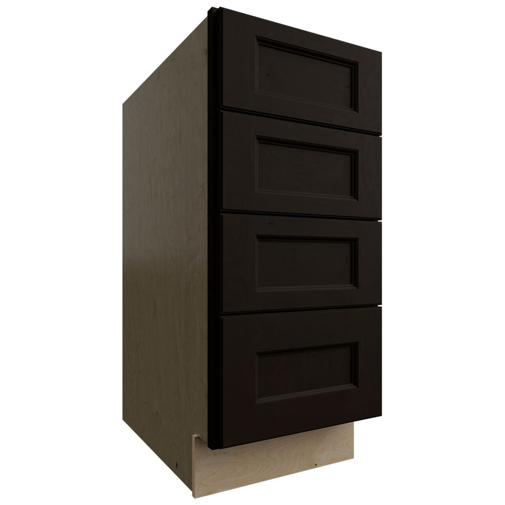 DB15-4 - Base - 4 Drawers Cabinet - 15 W X 34-1 2 H X 24 D - Fusion Kona