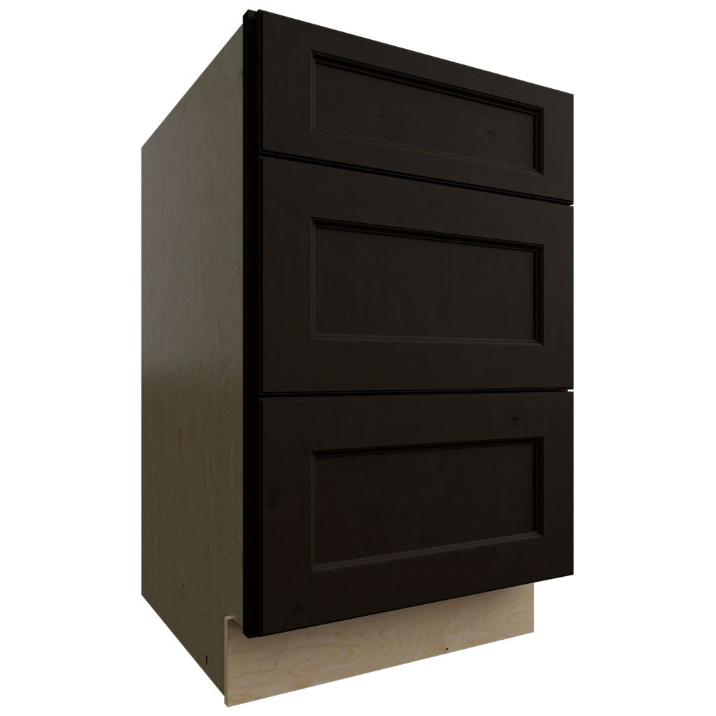 DB21 - Base - 3 Drawers Cabinet - 21 W X 34-1 2 H X 24 D - Fusion Kona