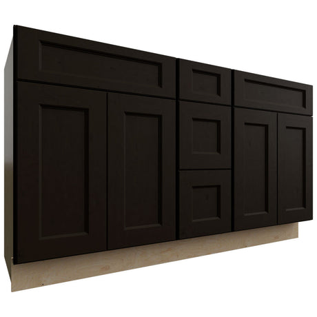 VSD60DOUBLE - Vanity - Combo Cabinet - 60 W X 34-1 2 H X 21 D - Fusion Kona