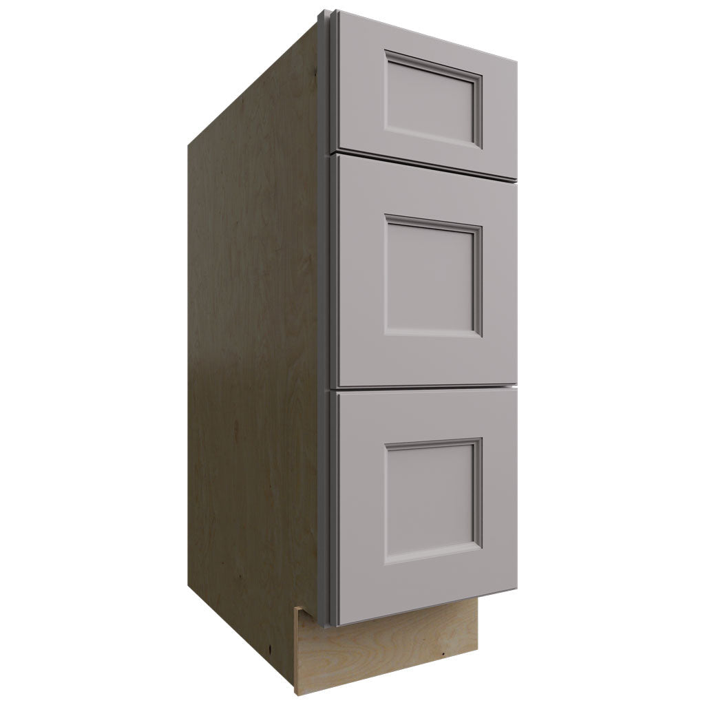 DB12 - Base - 3 Drawers Cabinet - 12 W X 34-1 2 H X 24 D - Fusion Nickel