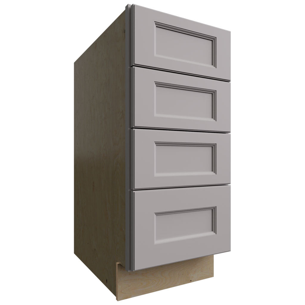 DB15-4 - Base - 4 Drawers Cabinet - 15 W X 34-1 2 H X 24 D - Fusion Nickel