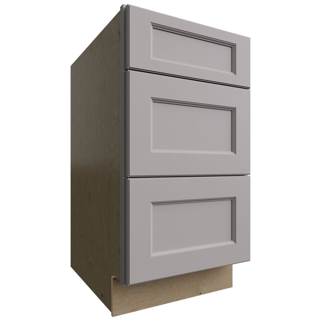 DB18 - Base - 3 Drawers Cabinet - 18 W X 34-1 2 H X 24 D - Fusion Nickel