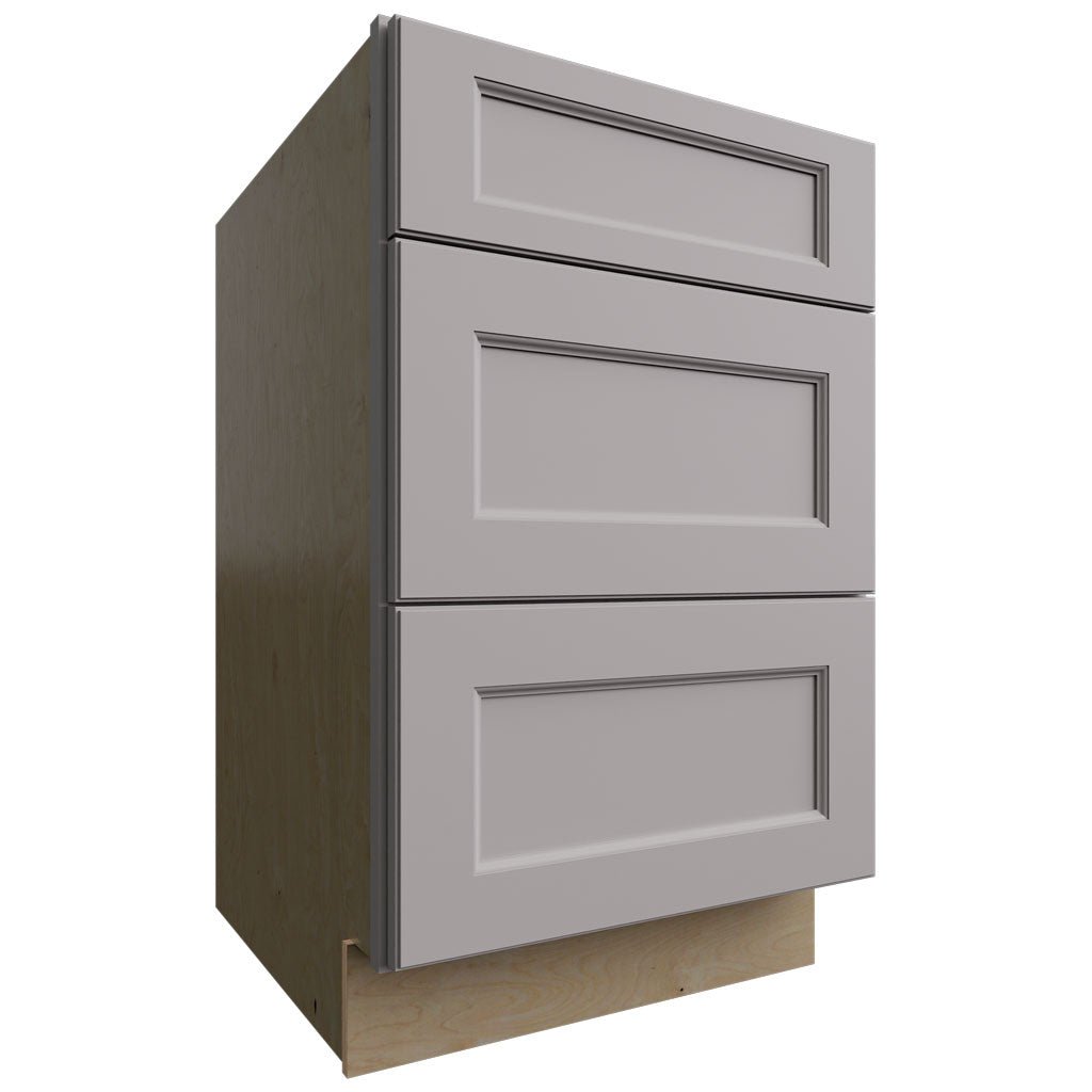 DB21 - Base - 3 Drawers Cabinet - 21 W X 34-1 2 H X 24 D - Fusion Nickel