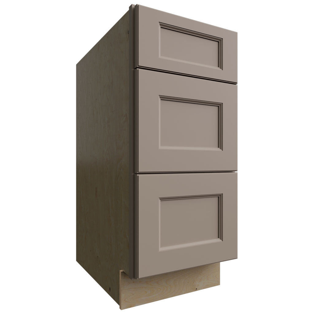 DB15 - Base - 3 Drawers Cabinet - 15 W X 34-1 2 H X 24 D - Fusion Oyster