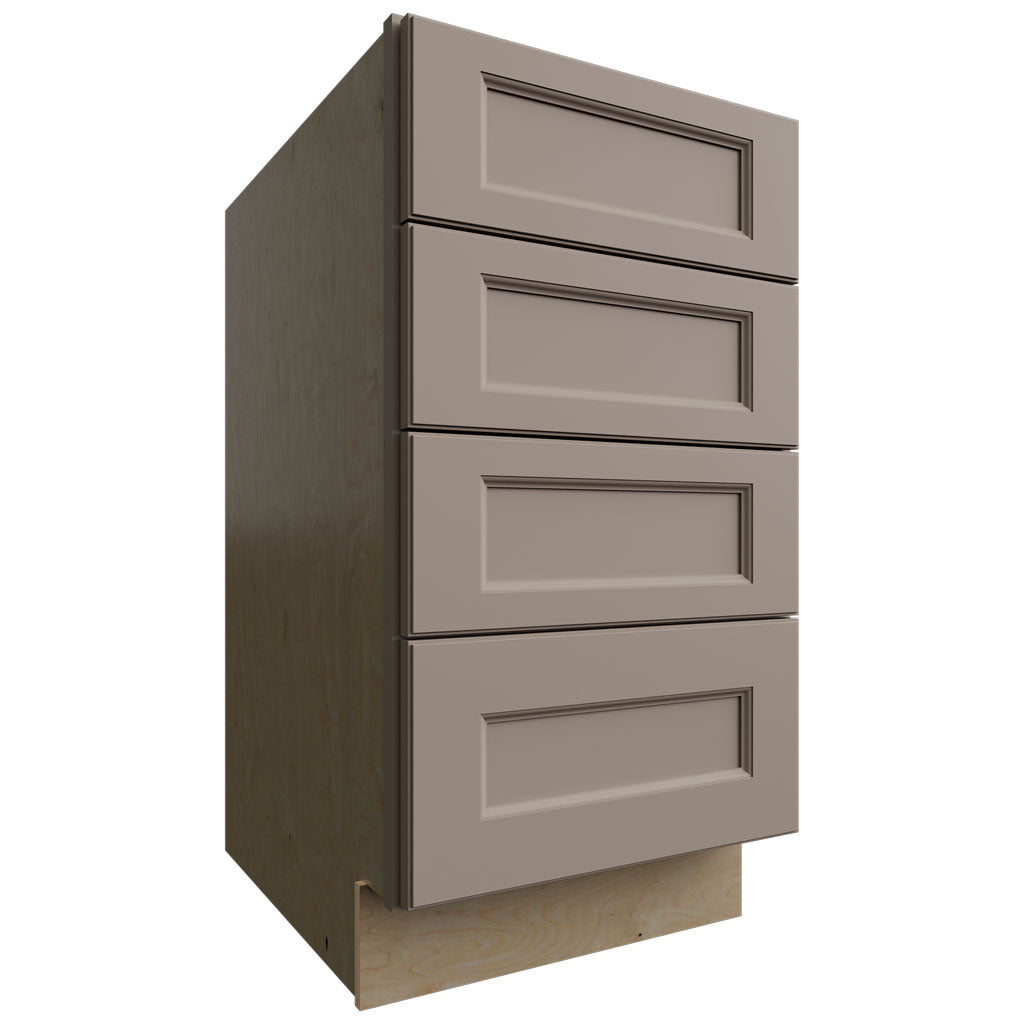 DB18-4 - Base - 4 Drawers Cabinet - 18 W X 34-1 2 H X 24 D - Fusion Oyster