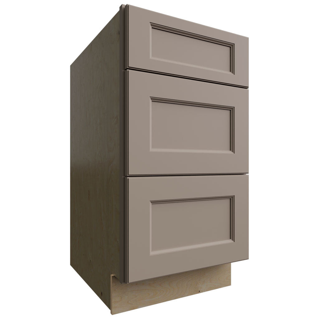 DB18 - Base - 3 Drawers Cabinet - 18 W X 34-1 2 H X 24 D - Fusion Oyster