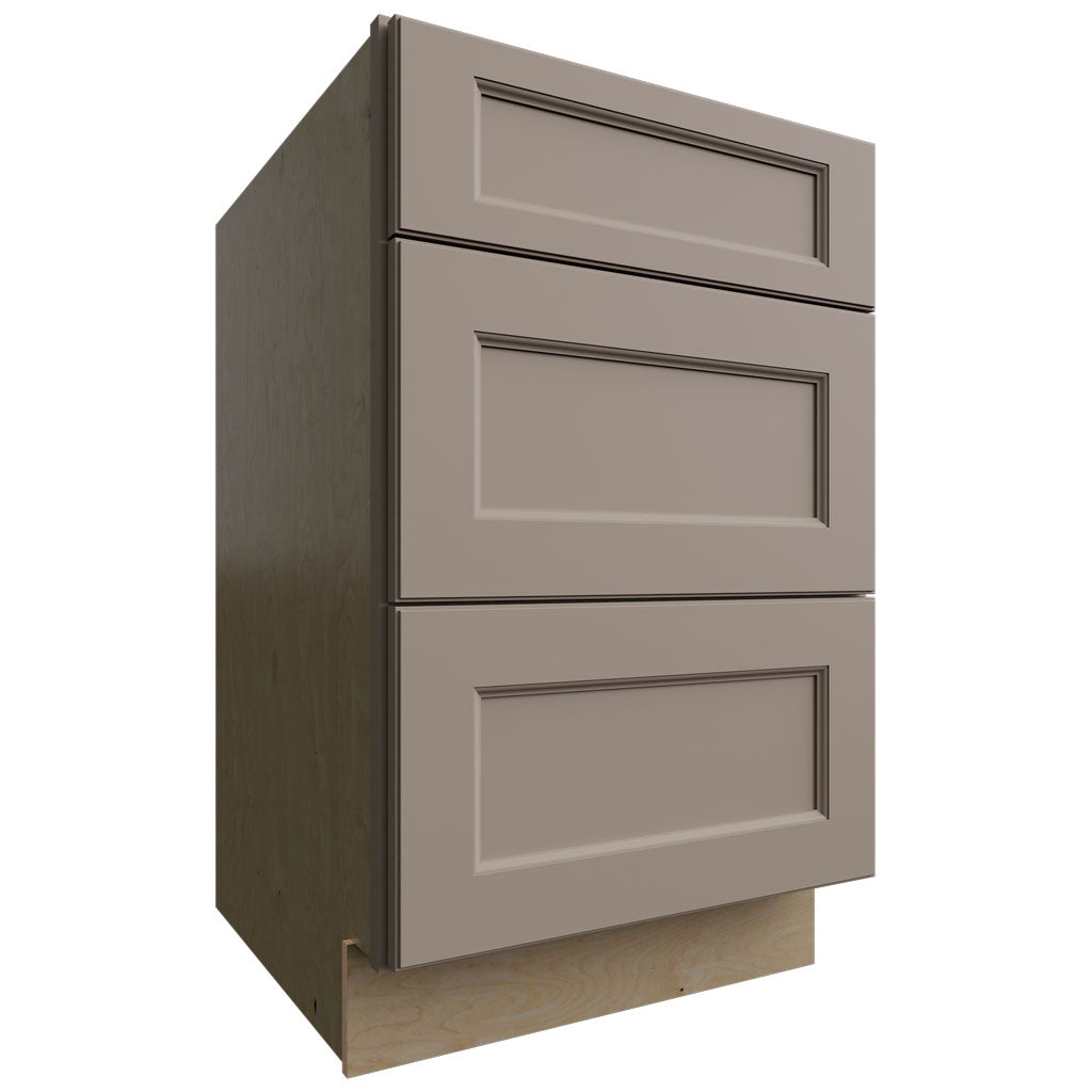 DB21 - Base - 3 Drawers Cabinet - 21 W X 34-1 2 H X 24 D - Fusion Oyster