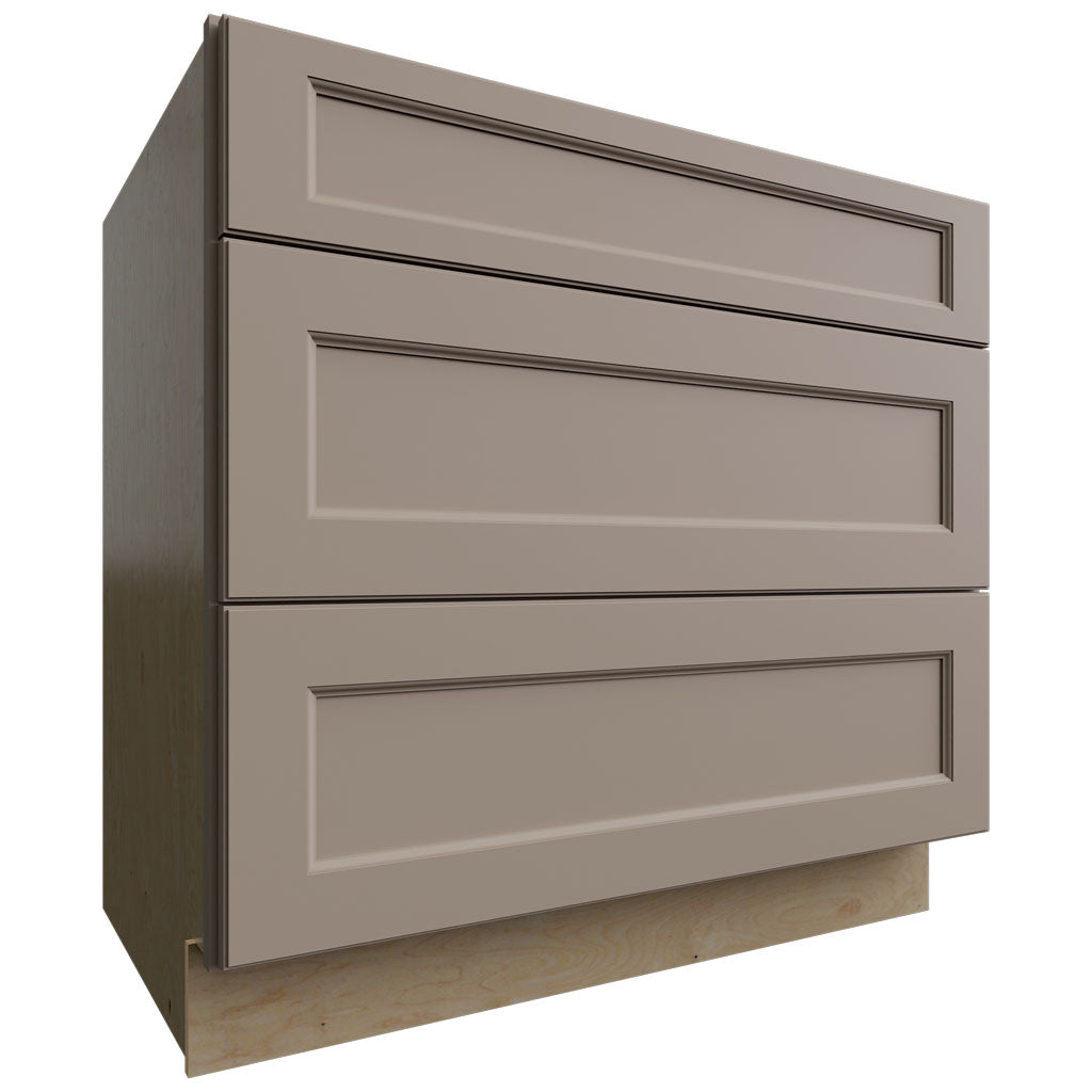 DB36 - Base - 3 Drawers Cabinet - 36 W X 34-1 2 H X 24 D - Fusion Oyster