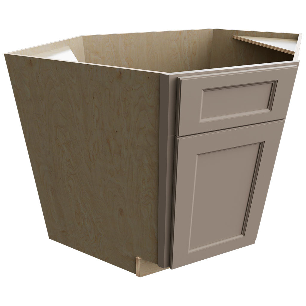 DSB36 - Base Corner - Diagonal Sink Cabinet - 36 W X 34-1 2 H X 36 D - Fusion Oyster