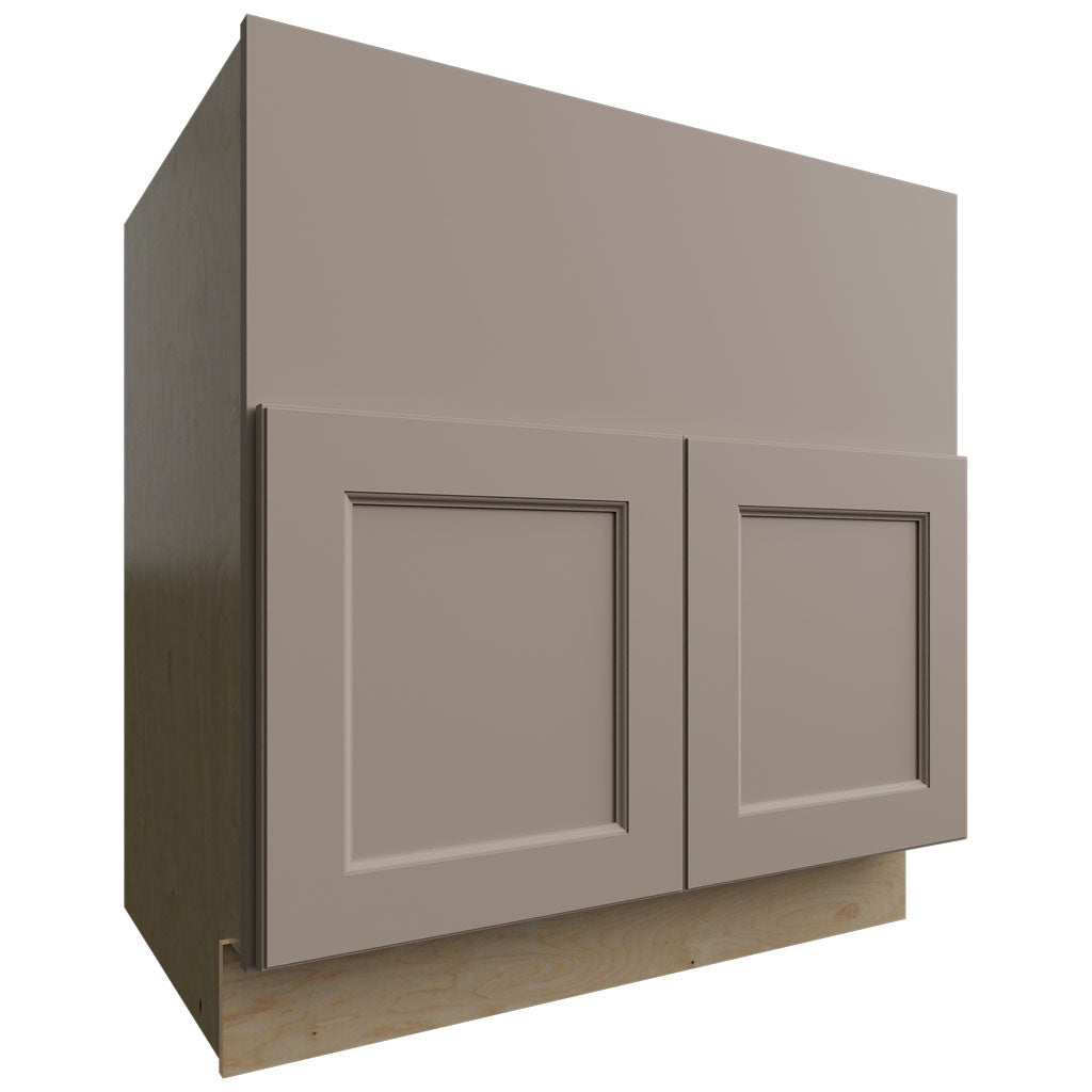 FS33 - Base - Farm Sink Cabinet - 33 W X 34-1 2 H X 24 D - Fusion Oyster