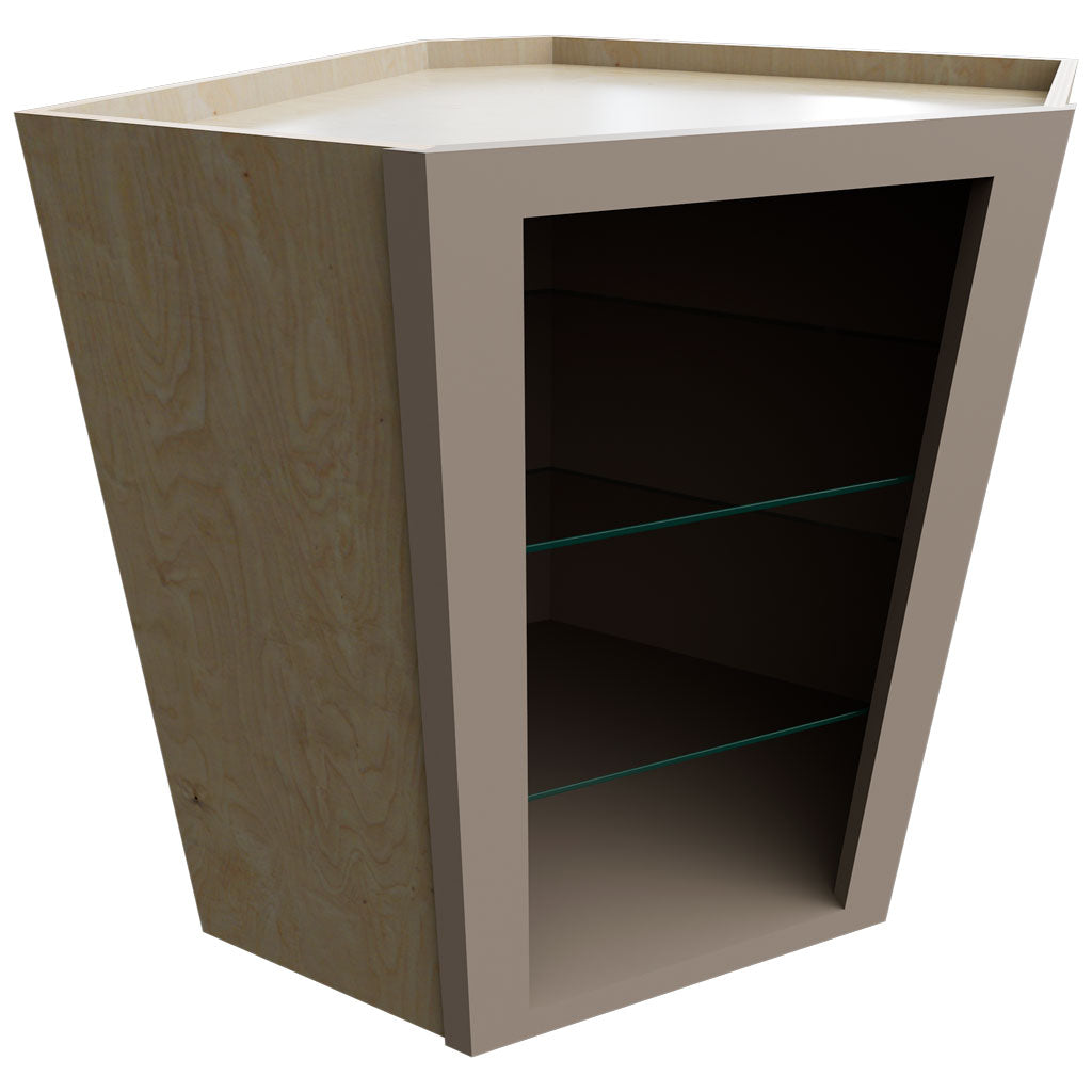 NDWDC2430 - Wall Corner - Diagonal No Door Cabinet - 24 W X 30 H X 24 D - Oyster