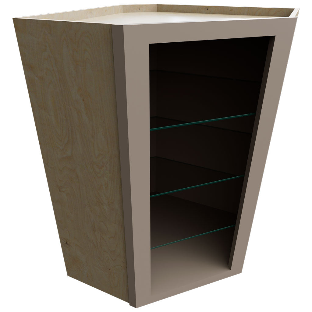 NDWDC2436 - Wall Corner - Diagonal No Door Cabinet - 24 W X 36 H X 24 D - Oyster