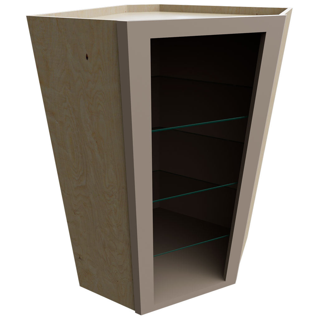 NDWDC2442 - Wall Corner - Diagonal No Door Cabinet - 24 W X 42 H X 24 D - Oyster