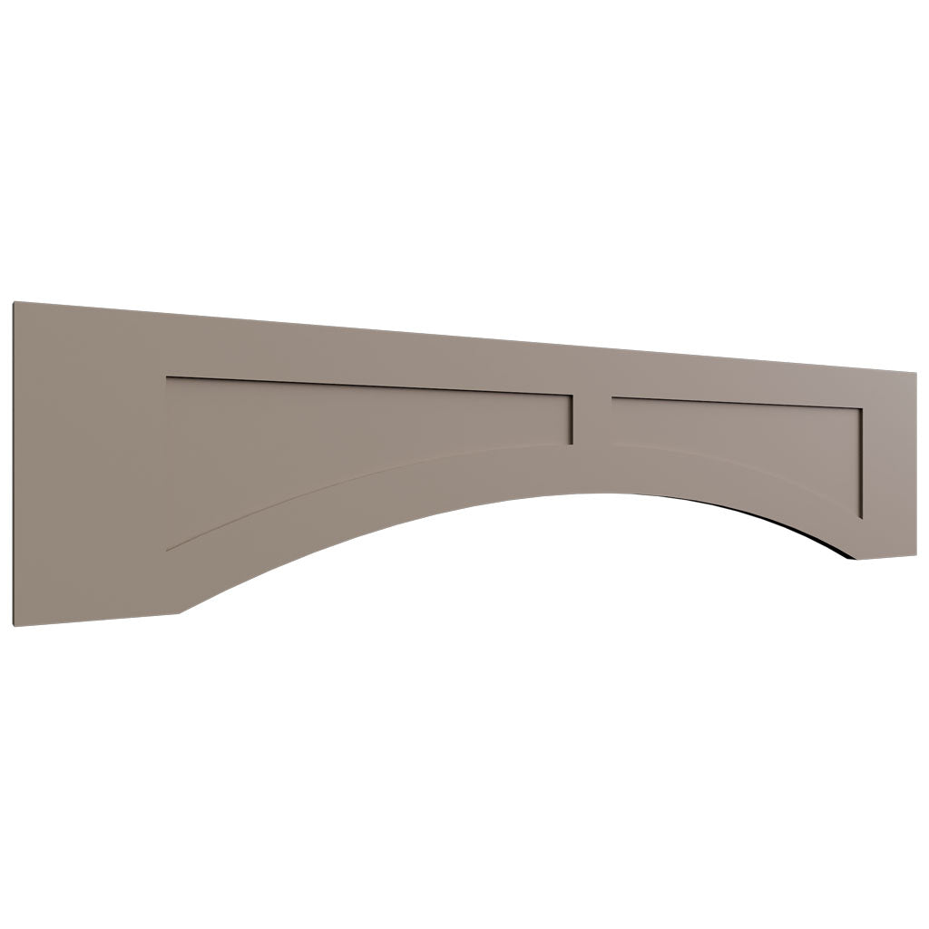 VARP54 - Wall - Arched Recessed Valance - 54 W X 12 H X 3 4 T - Fusion Oyster