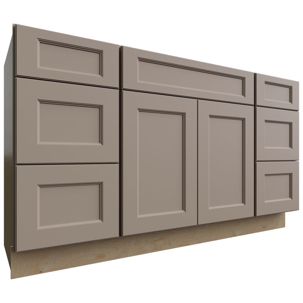 VSD60SINGLE - Vanity - Combo Cabinet - 60 W X 34-1 2 H X 21 D - Fusion Oyster