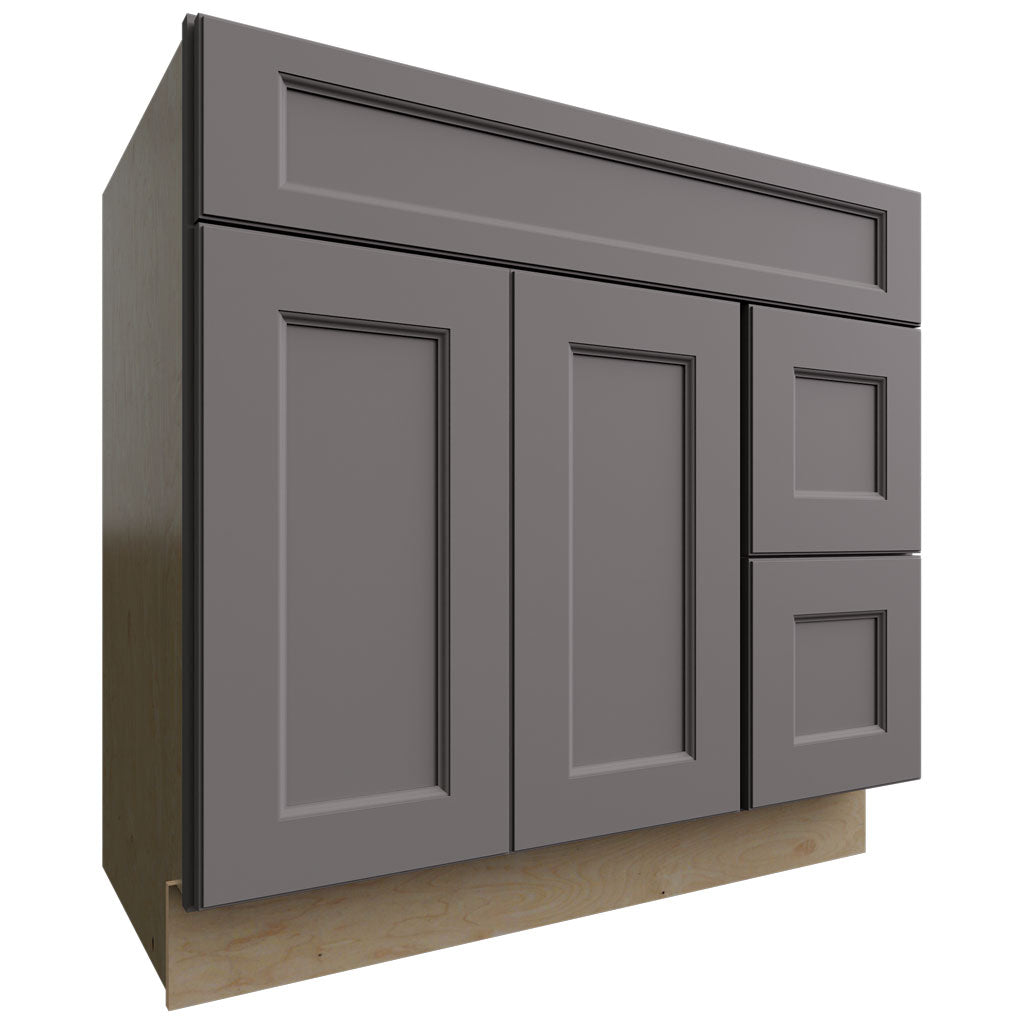 VSD36DR - Vanity - Combo Cabinet - 36 W X 34-1 2 H X 21 D - Fusion Stone