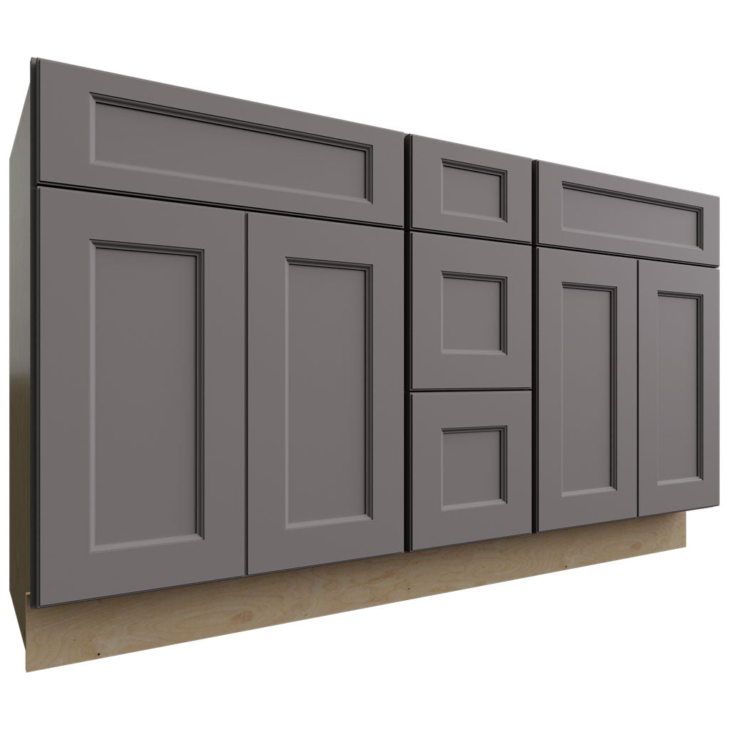 VSD60DOUBLE - Vanity - Combo Cabinet - 60 W X 34-1 2 H X 21 D - Fusion Stone