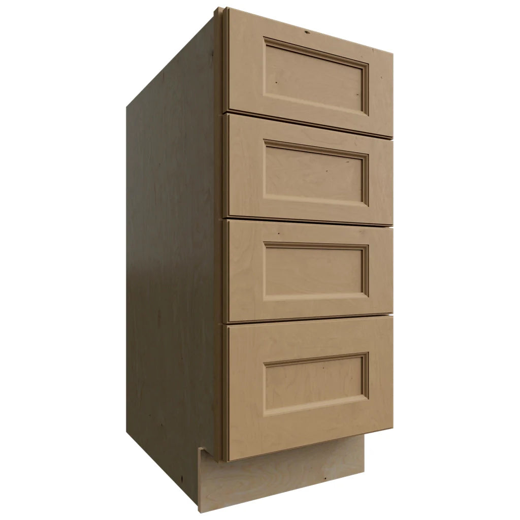 DB15-4 - Base - 4 Drawers Cabinet - 15 W X 34-1 2 H X 24 D - Fusion Timber