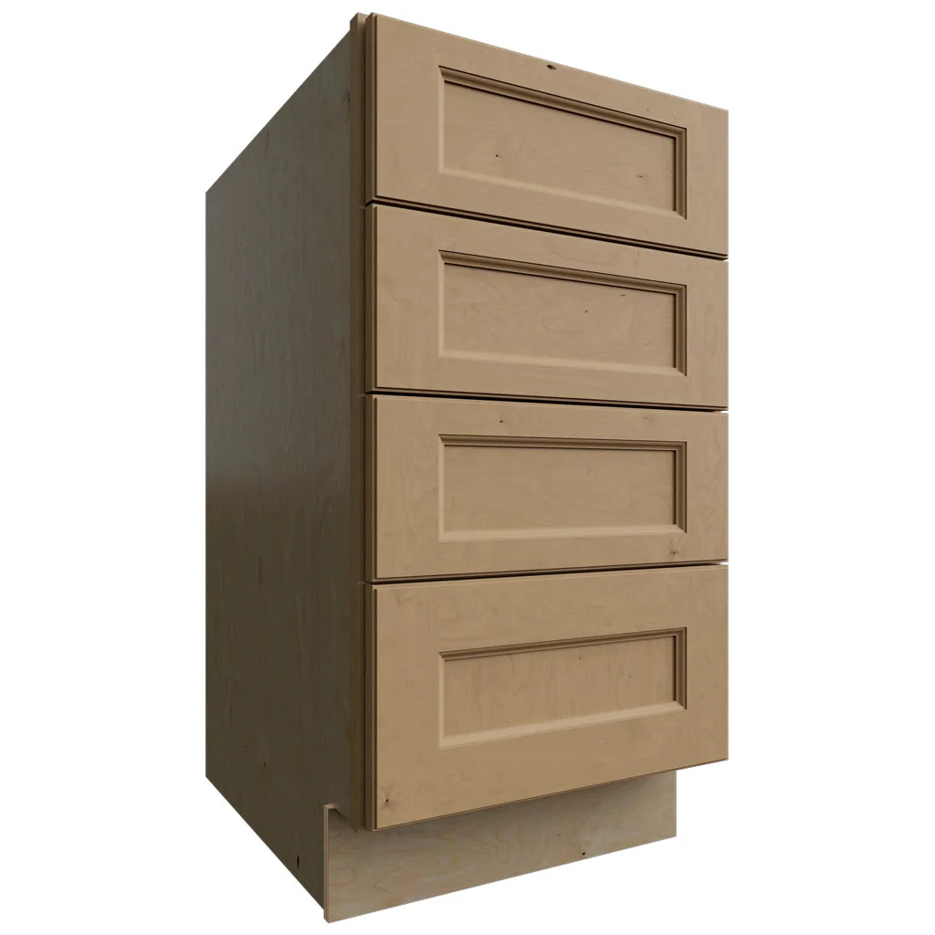 DB18-4 - Base - 4 Drawers Cabinet - 18 W X 34-1 2 H X 24 D - Fusion Timber