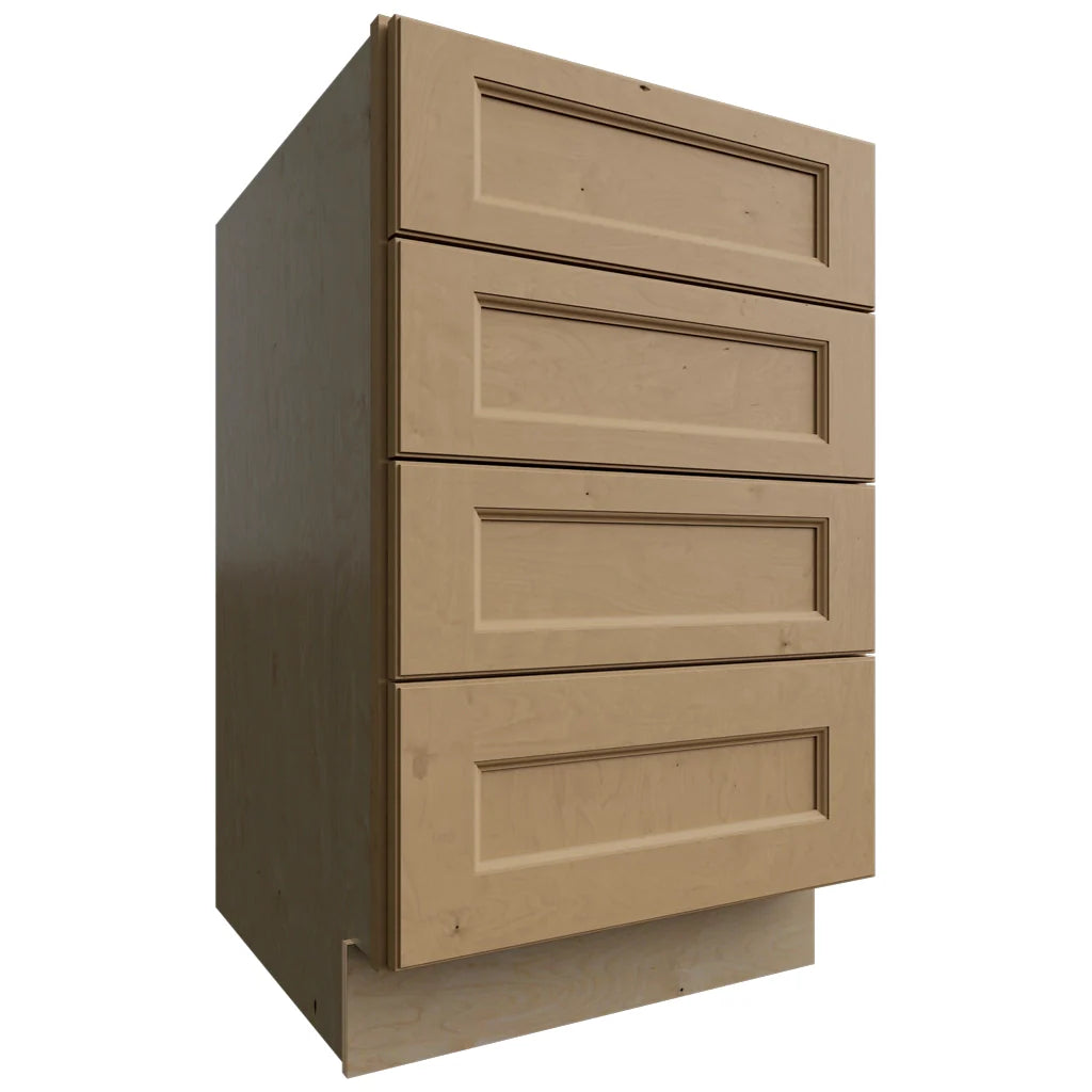 DB21-4 - Base - 4 Drawers Cabinet - 21 W X 34-1 2 H X 24 D - Fusion Timber