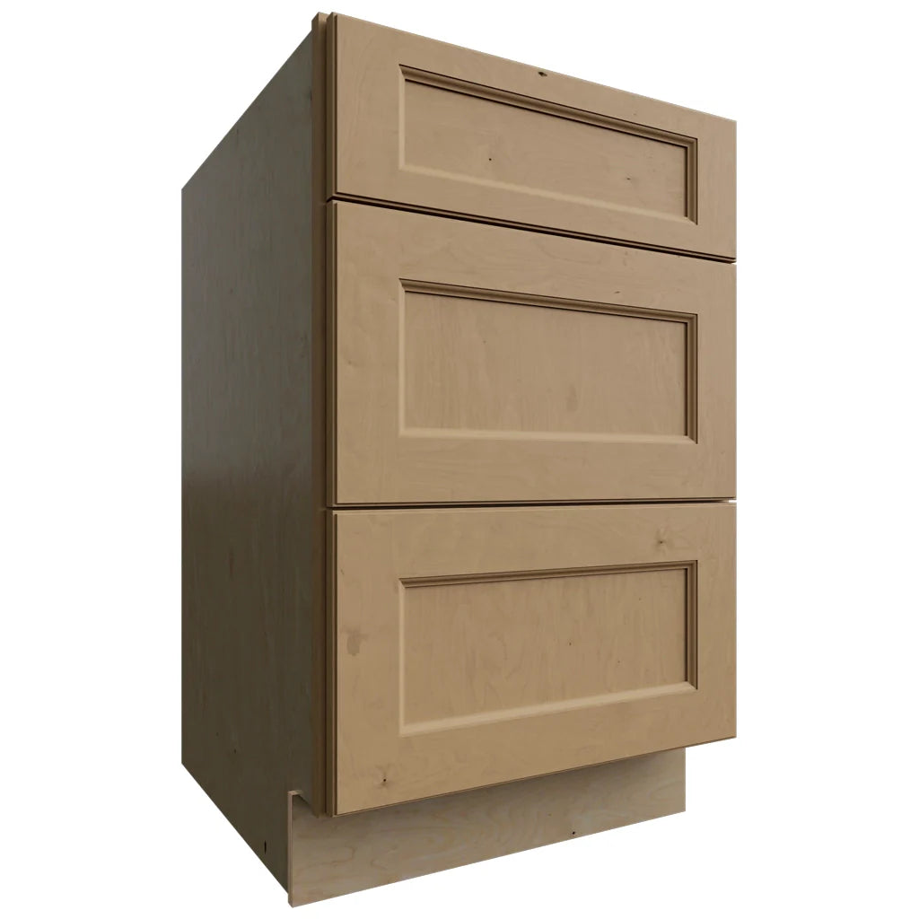 DB21 - Base - 3 Drawers Cabinet - 21 W X 34-1 2 H X 24 D - Fusion Timber