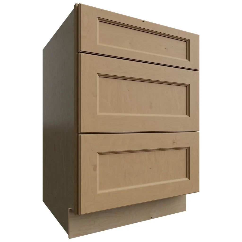 DB24 - Base - 3 Drawers Cabinet - 24 W X 34-1 2 H X 24 D - Fusion Timber