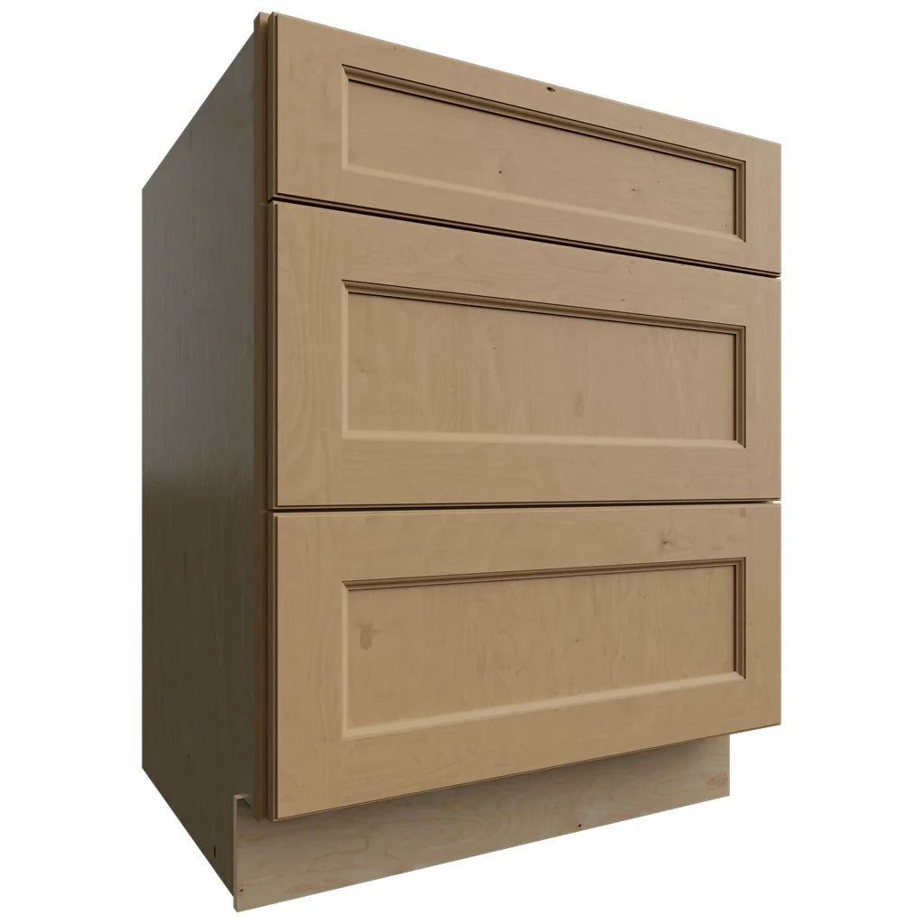 DB27 - Base - 3 Drawers Cabinet - 27 W X 34-1 2 H X 24 D - Fusion Timber