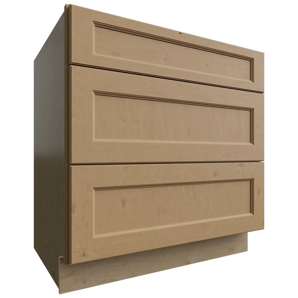 DB33 - Base - 3 Drawers Cabinet - 33 W X 34-1 2 H X 24 D - Fusion Timber