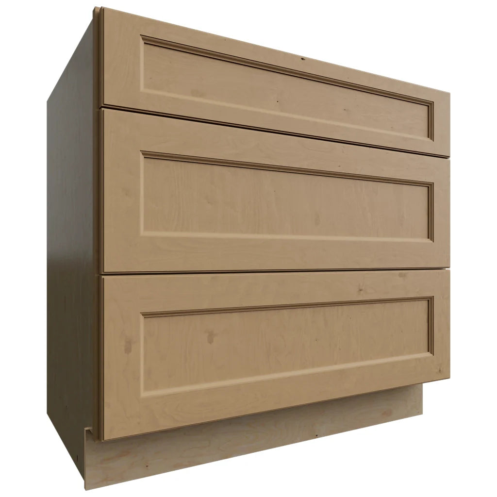 DB36 - Base - 3 Drawers Cabinet - 36 W X 34-1 2 H X 24 D - Fusion Timber