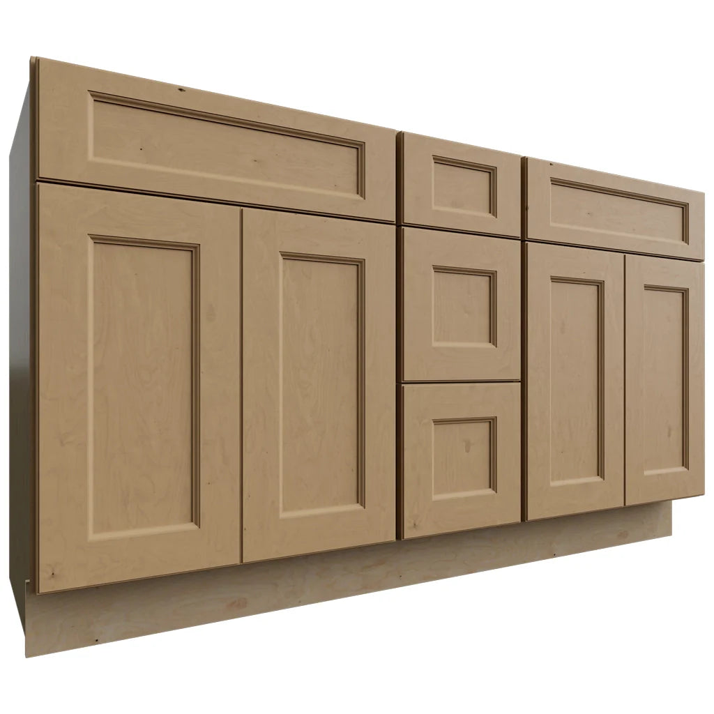 VSD60DOUBLE - Vanity - Combo Cabinet - 60 W X 34-1 2 H X 21 D - Fusion Timber