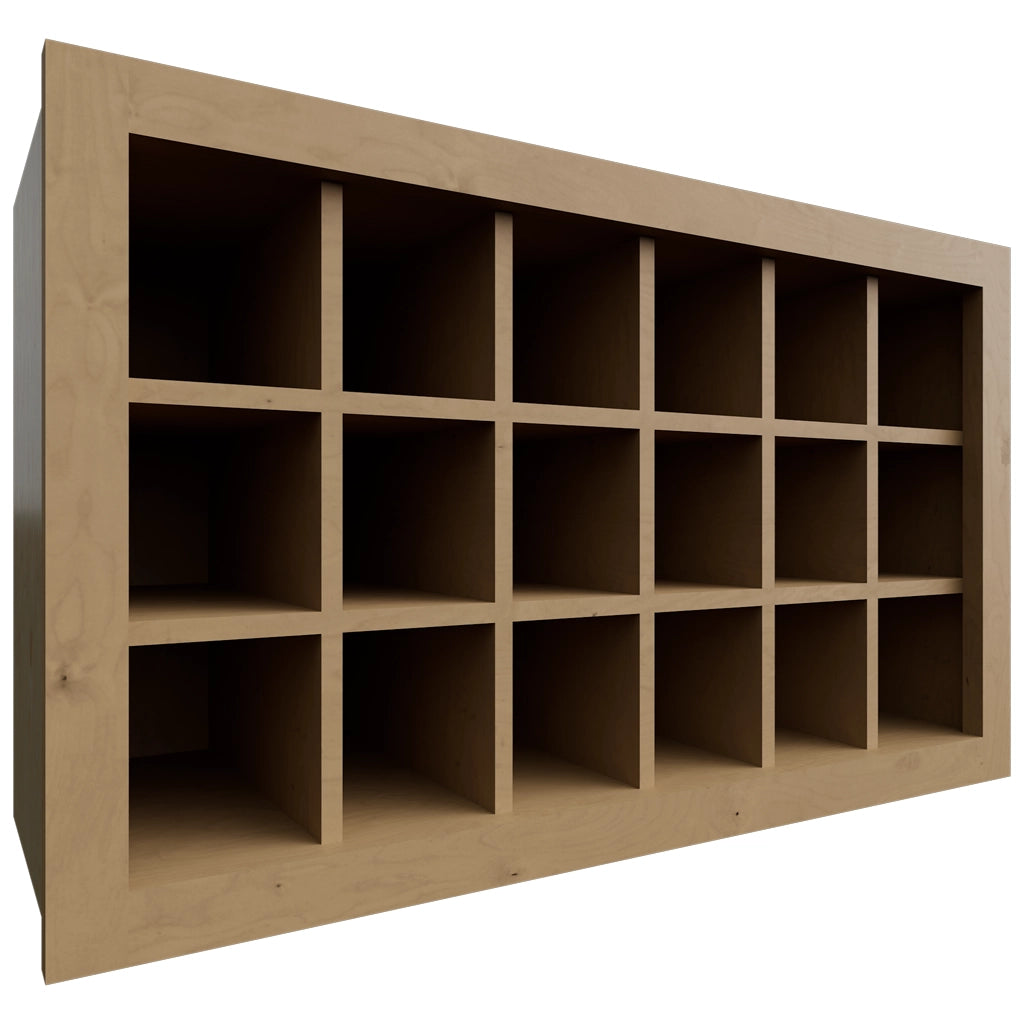 WR3018 (Pared | Botellero - 76 cm de ancho x 45 cm de alto x 30 cm de profundidad) | Madera