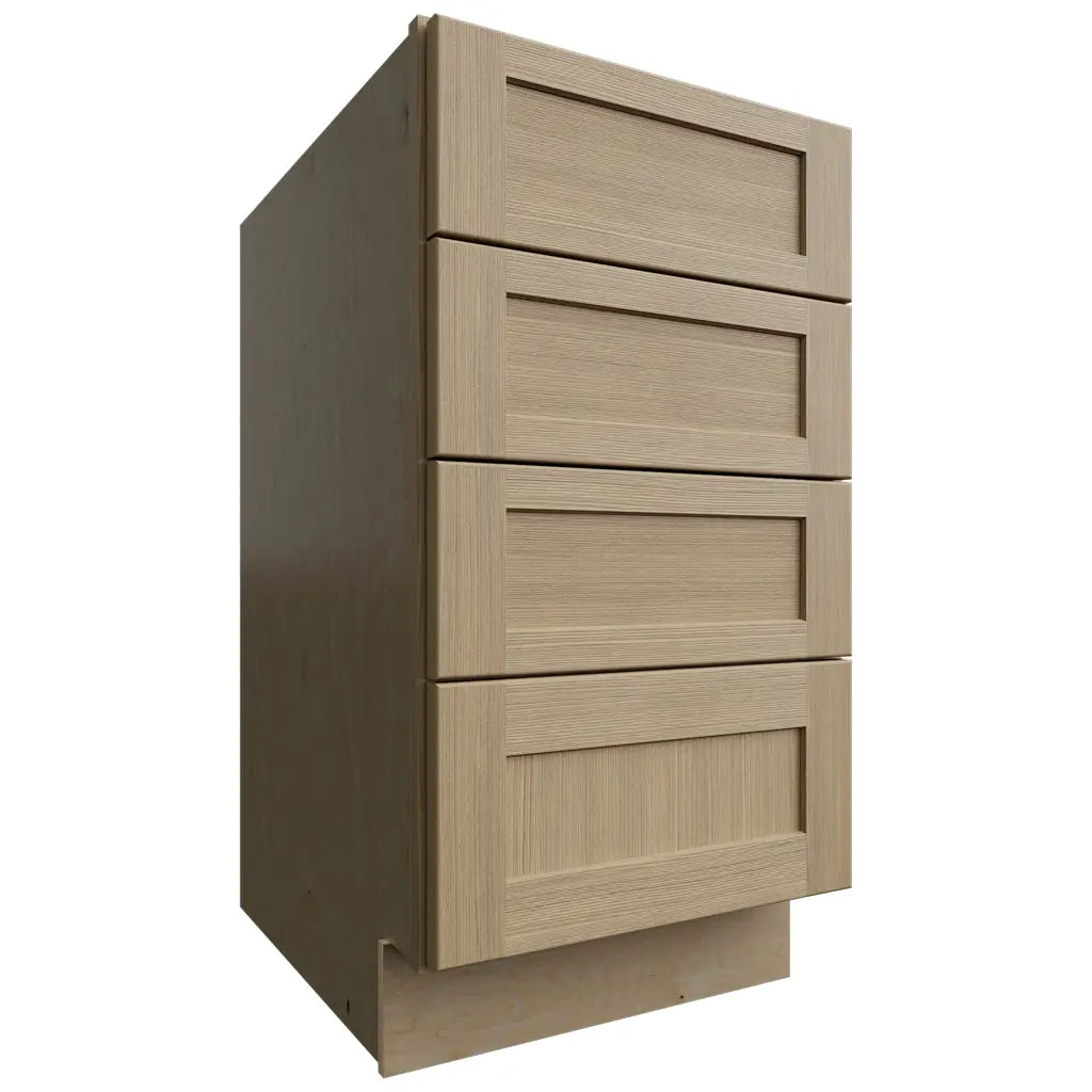 DB18-4 ( Base | 4 Drawers Cabinet - 18"W X 34-1/2"H X 24"D ) | Galaxy Desert Oak