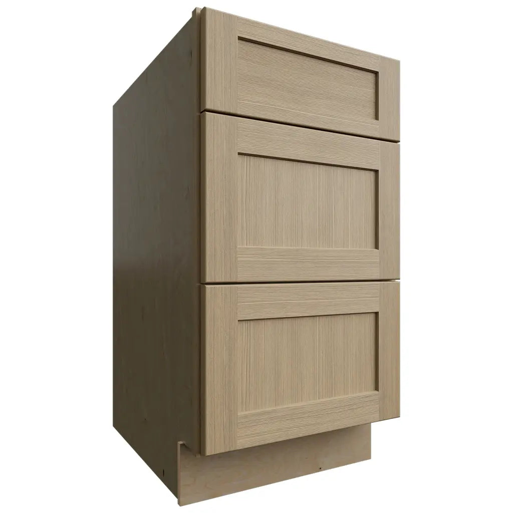 DB18 ( Base | 3 Drawers Cabinet - 18"W X 34-1/2"H X 24"D ) | Galaxy Desert Oak