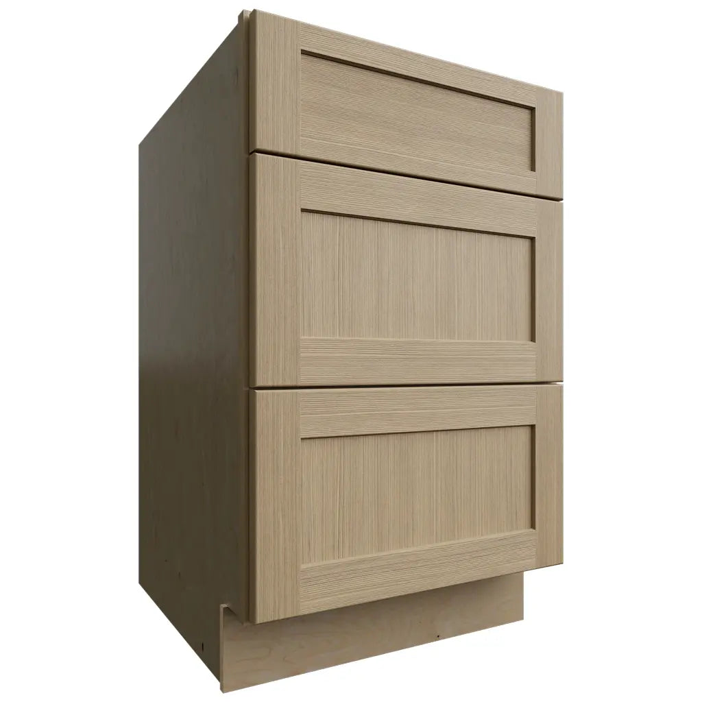 DB21 (Base | Gabinete de 3 cajones - 53 cm de ancho x 87 cm de alto x 61 cm de profundidad) | Roble Galaxy Desert