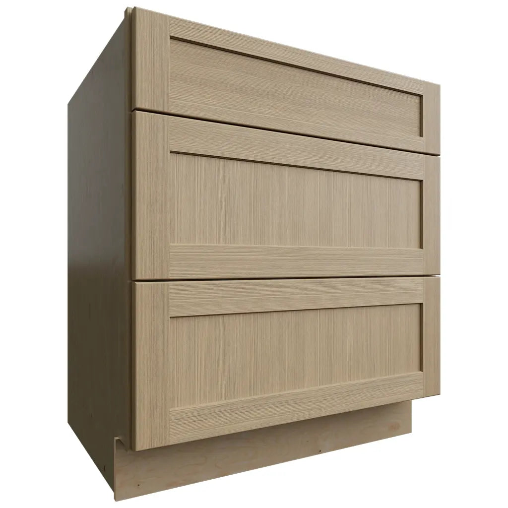DB30 (Base | Gabinete de 3 cajones - 76 cm de ancho x 87 cm de alto x 61 cm de profundidad) | Roble Galaxy Desert