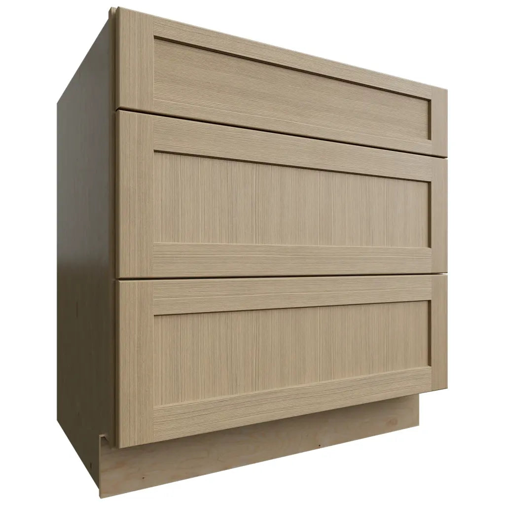 DB33 (Base | Gabinete de 3 cajones - 84 cm de ancho x 87 cm de alto x 61 cm de profundidad) | Roble Galaxy Desert
