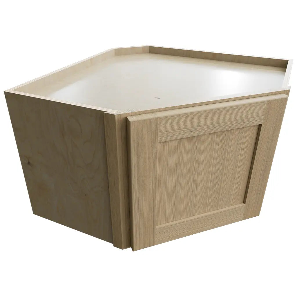 WDC2415 (Armario de esquina de pared | Gabinete diagonal - 61 cm de ancho x 38 cm de alto x 61 cm de profundidad) | Roble Galaxy Desert