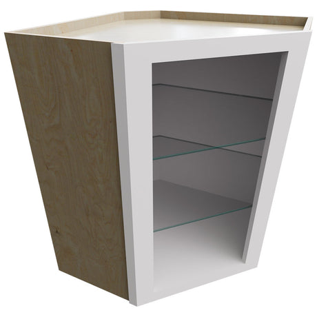 NDWDC2430 - Wall Corner - Diagonal No Door Cabinet - 24 W X 30 H X 24 D - Frost