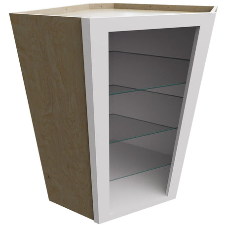 NDWDC2436 - Wall Corner - Diagonal No Door Cabinet - 24 W X 36 H X 24 D - Frost