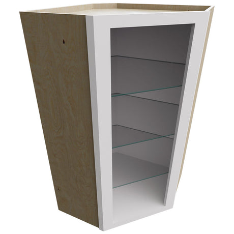 NDWDC2442 - Wall Corner - Diagonal No Door Cabinet - 24 W X 42 H X 24 D - Frost