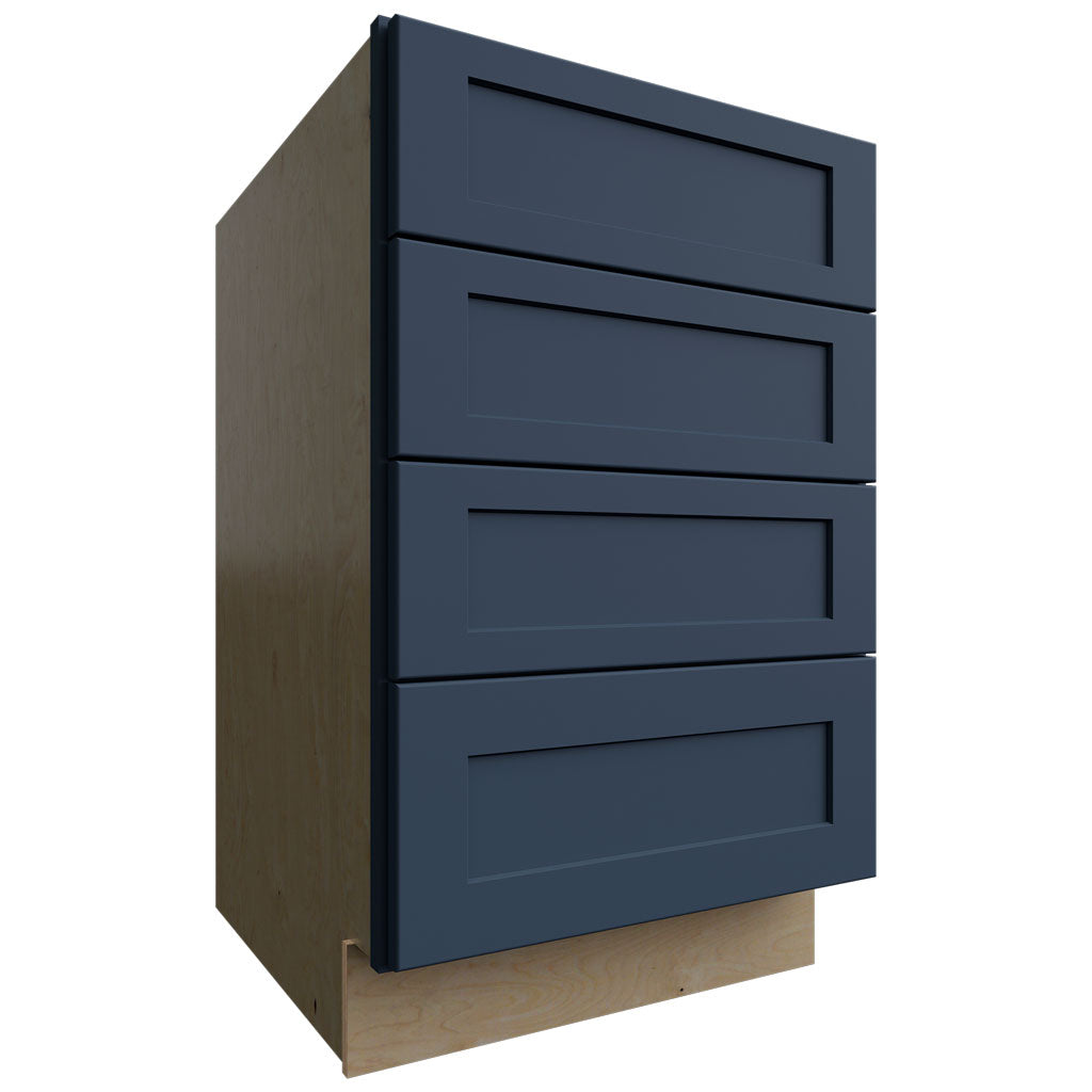 DB21-4 - Base - 4 Drawers Cabinet - 21 W X 34-1 2 H X 24 D - Galaxy Indigo